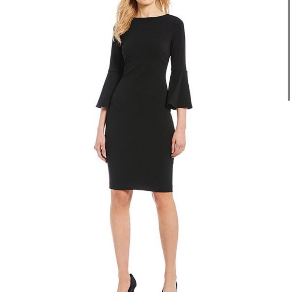 Calvin Klein Bell Sleeve Round Neck Dress